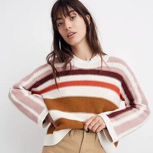 Madewell Valleyscape Striped Pullover Sweater Small EUC